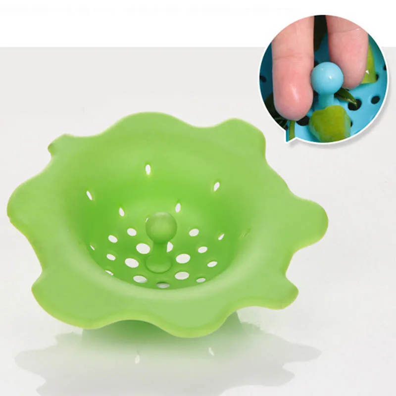 Candy Color Kitchen Flower Shaped Sink Water Filter Strainer Wash Drain Outfall Cover Rabbish Stopper Useful Equipment | Дом и сад