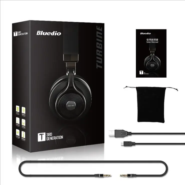 Bluedio T3 беспроводной Bluetooth Запонки/auricolare Con Microfono/Micro слот для Schede SD Di делла |
