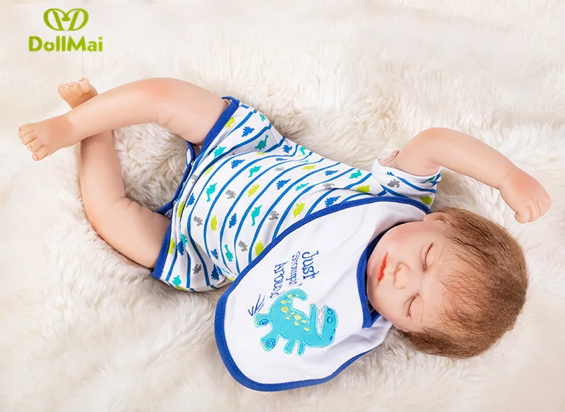 Dollmai последняя новинка 53 см 21 &quotсиликоновая кукла Bebe Кукла Reborn Реалистичная