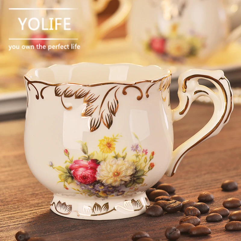 Фарфоровая чайная чашка цвета слоновой кости 250 мл|cup with|mug ceramicporcelain tea mugs |