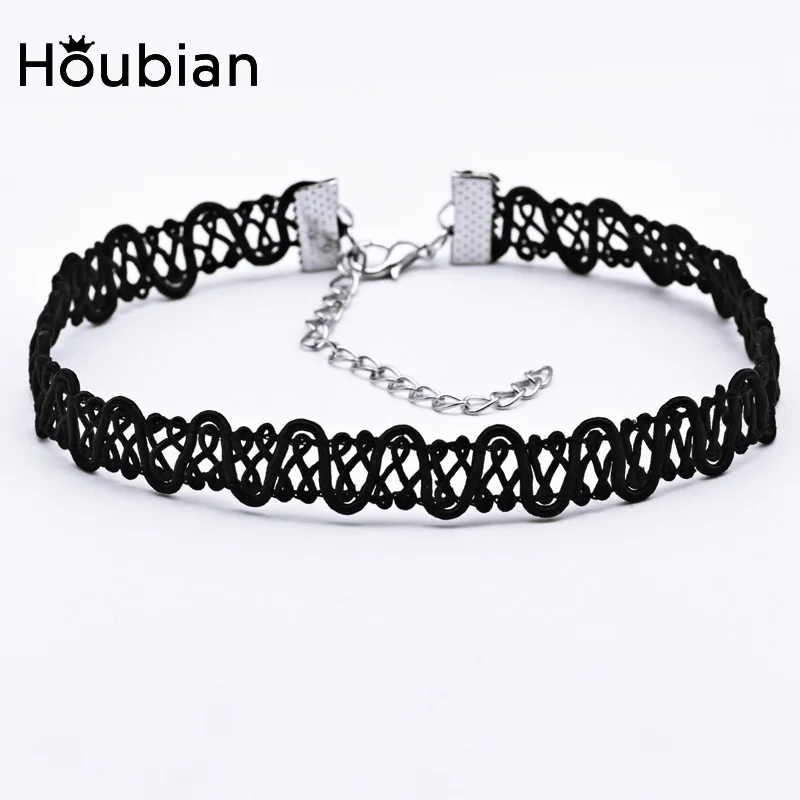 Сексуальный кружевной чокер Houbian на цепочке до ключиц ожерелья короткое ожерелье