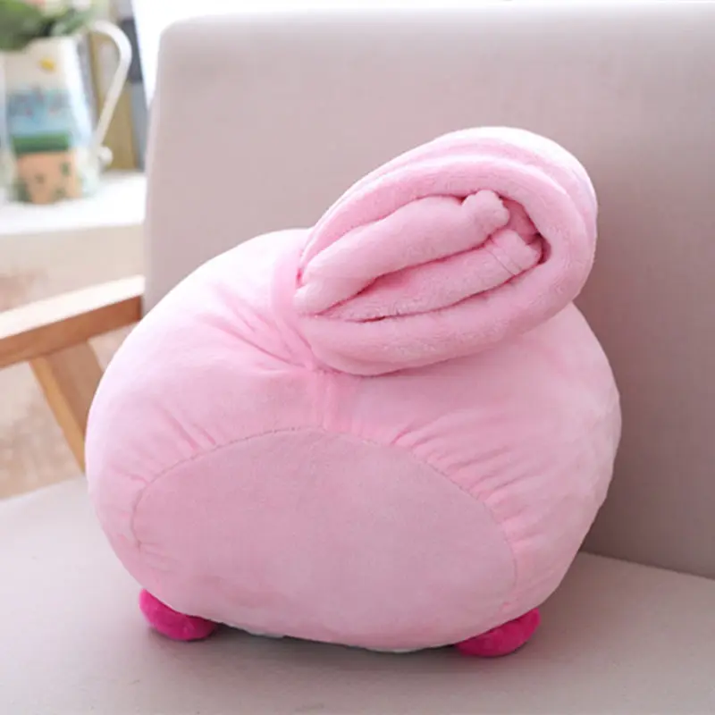 1 шт., 40 см, Kawaii, плюшевая поросенок, кошка, подушка, плюшевая подушка, игрушки, поросенок, кошка, подушка, одеяло, 2 в одном, украшения, подарки для девочек