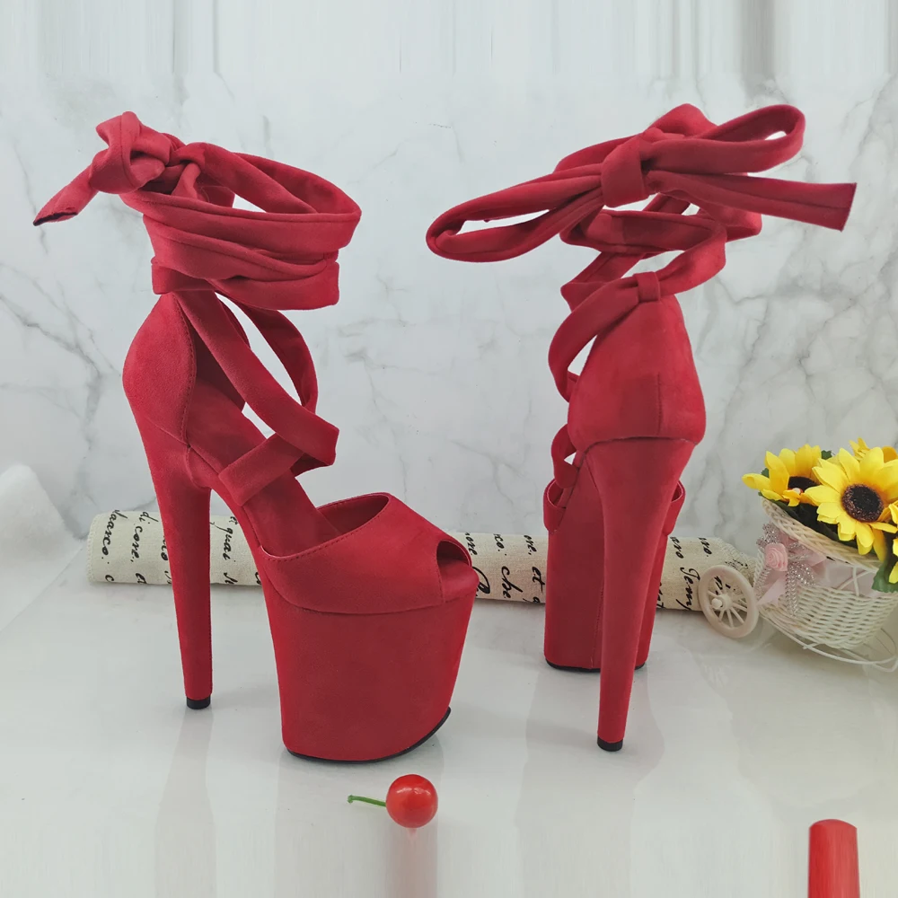 Leecabe 8Inch/20cm Women's Platform Sandals party High Heels Shoes Pole Dancing Shoes
