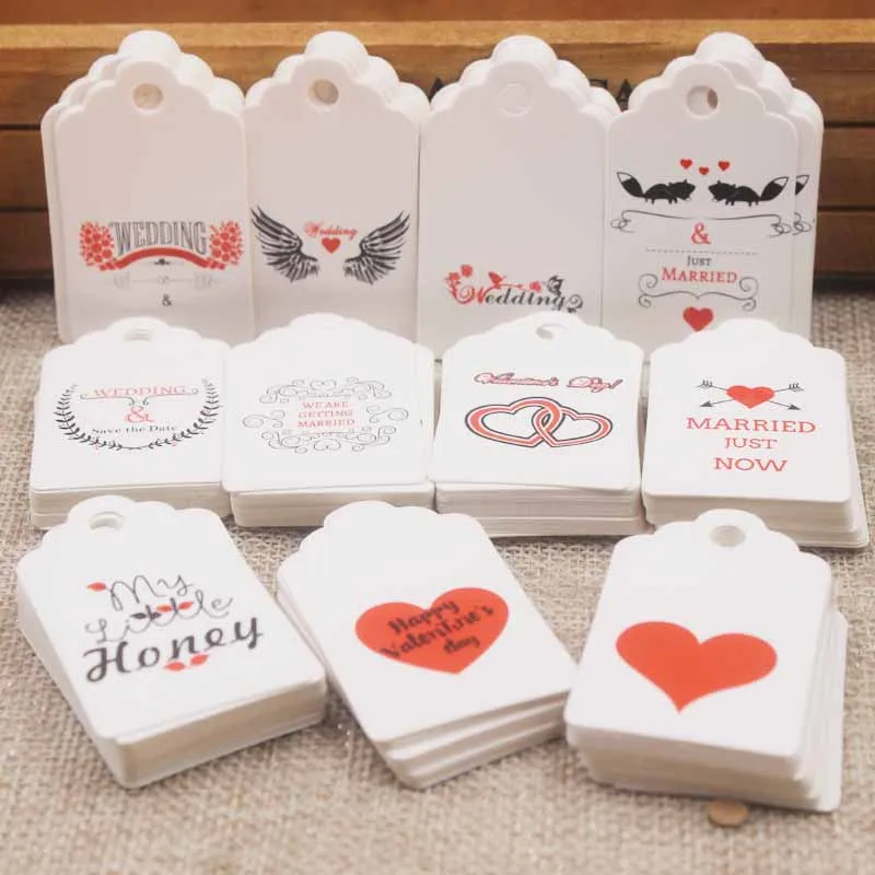 Бирка для бижутерии 5*3 см различные бирки свадьбы бирка из крафтовой бумаги/белые