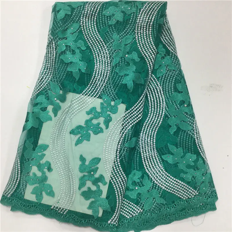 Последней африканской кружевной ткани 2017 Французский красный Чистая Ткань