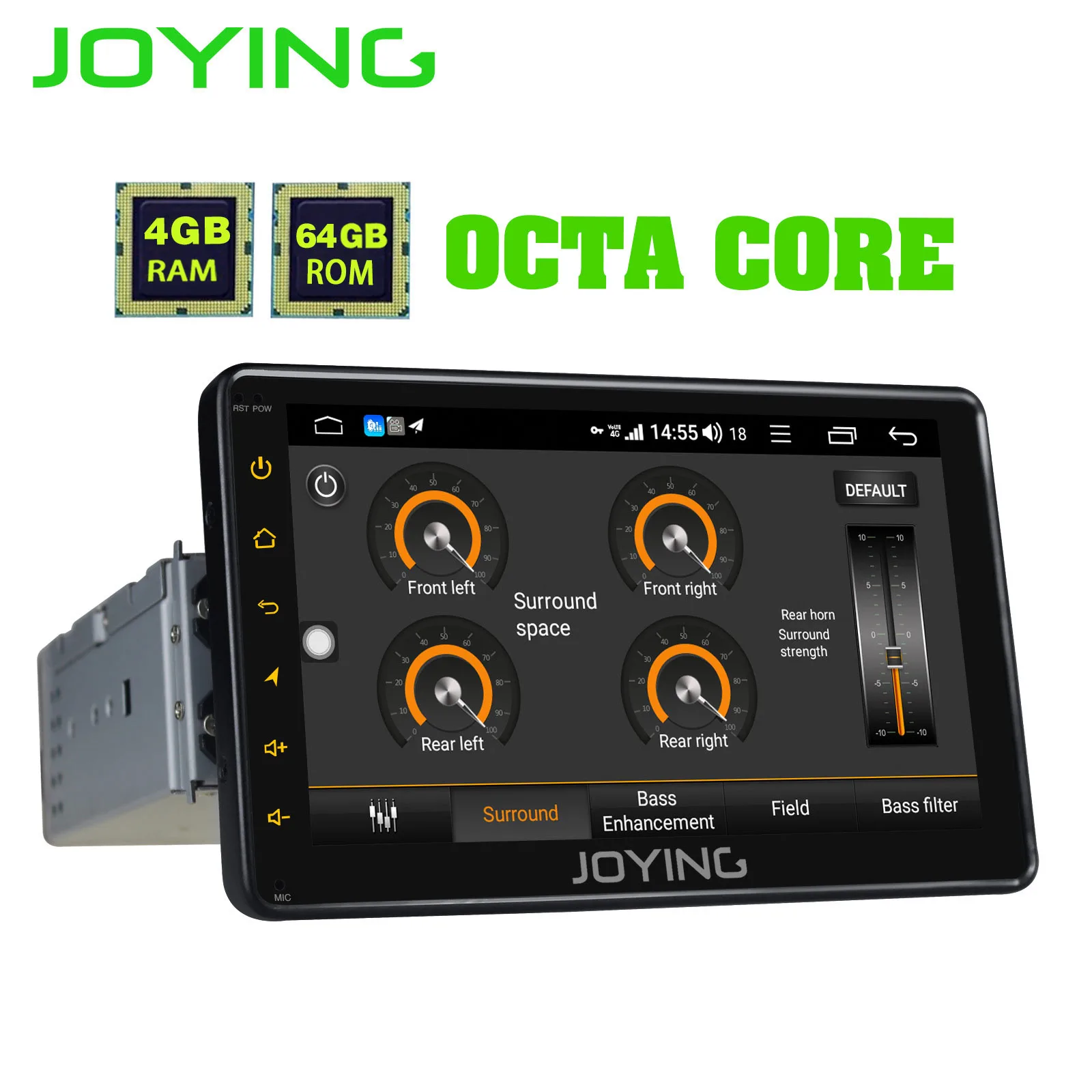 JOYING 1 Din 7 'ɺndroid 8 0 Универсальный Автомобильный радиоплеер gps навигация Wifi 4 Гб