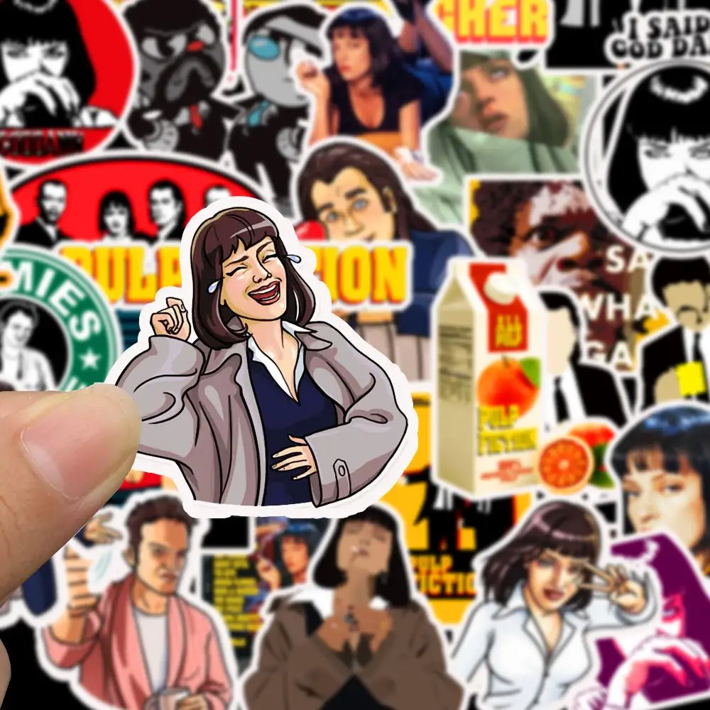 50 шт., классические Стикеры с мультяшным рисунком для сноуборда, багажа, холодильника, ноутбука