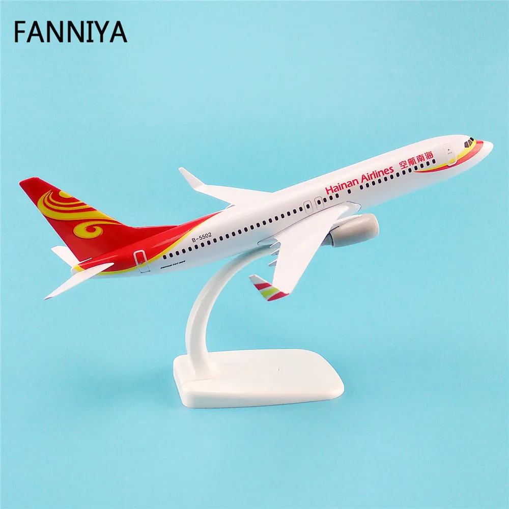 20 см металлическая модель самолета Air China HaiNan Airlines Boeing 737 B737-800 B-5502 Airways W Стенд