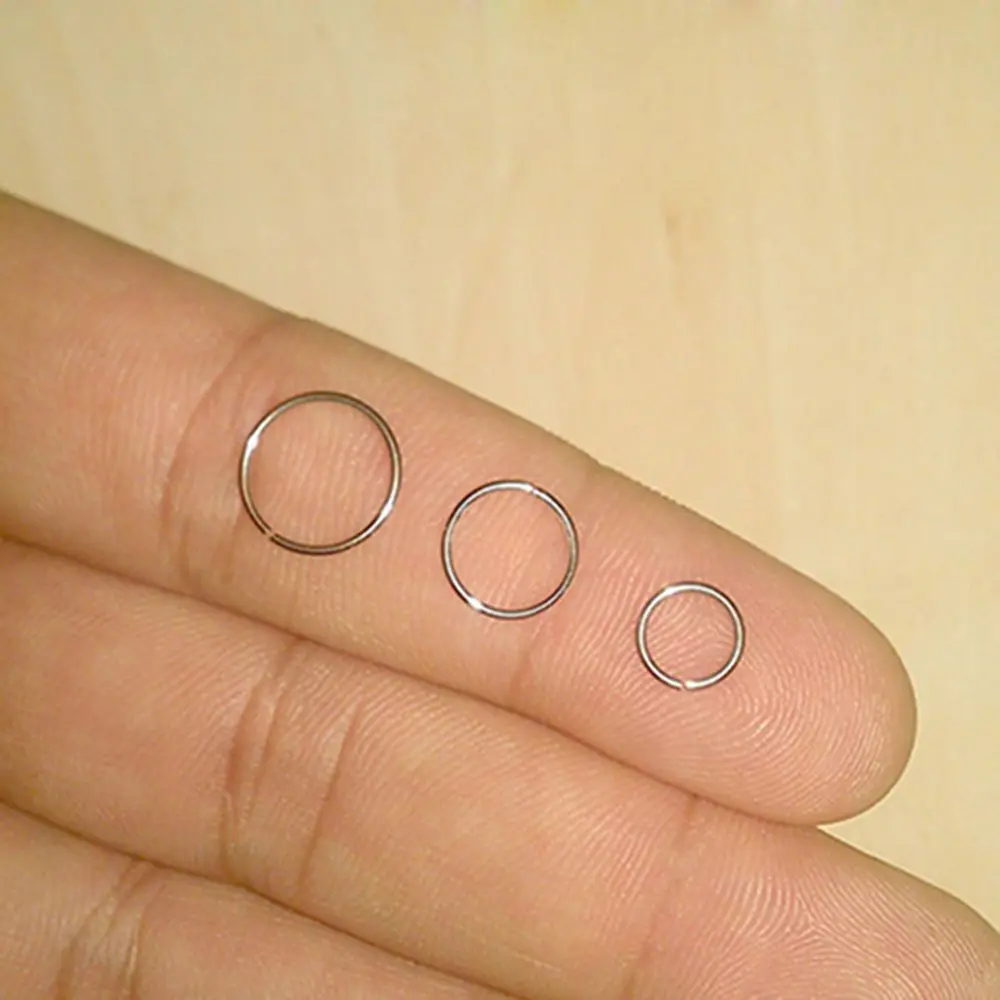 1 pcs New Arrival Surgical Steel 0.8mm Cartilage Piercing Stud Thin Small Nose Ring Hoop Fashion Jewelry | Украшения и аксессуары