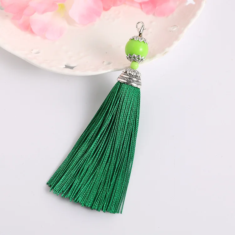 5 шт./лот Горячая хлопковая шелковая кисточка для брелока сережек бусин подвеска