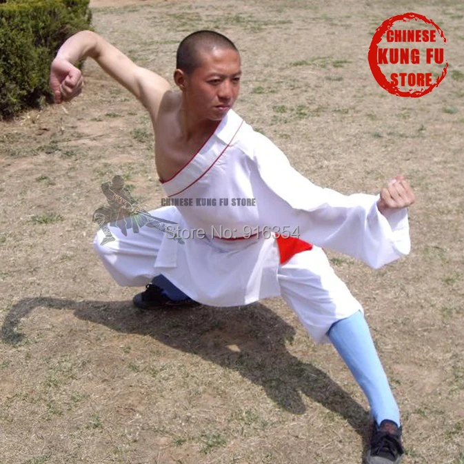 Униформа белого цвета с одним рукавом шаолинь монах китайское кунг-фу Тай-Чи