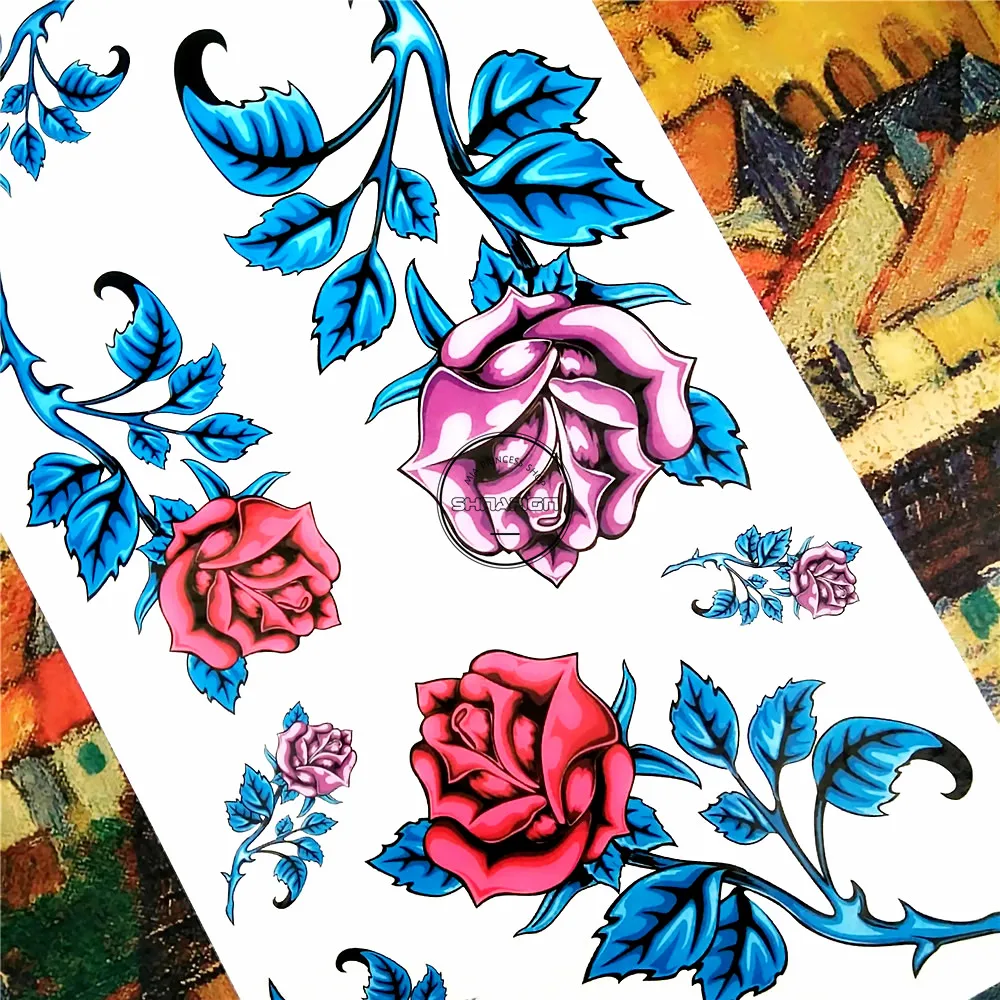 SHNAPIGN Сексуальная Цветочная Временная вспышка для боди арта тату наклейка 10*17 см