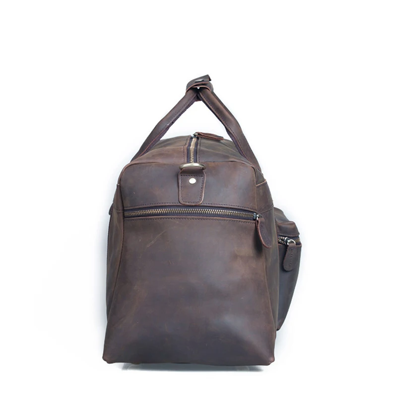 Дорожная сумка LeTrend для мужчин в стиле ретро натуральная кожа Крейзи Хорс чемодан