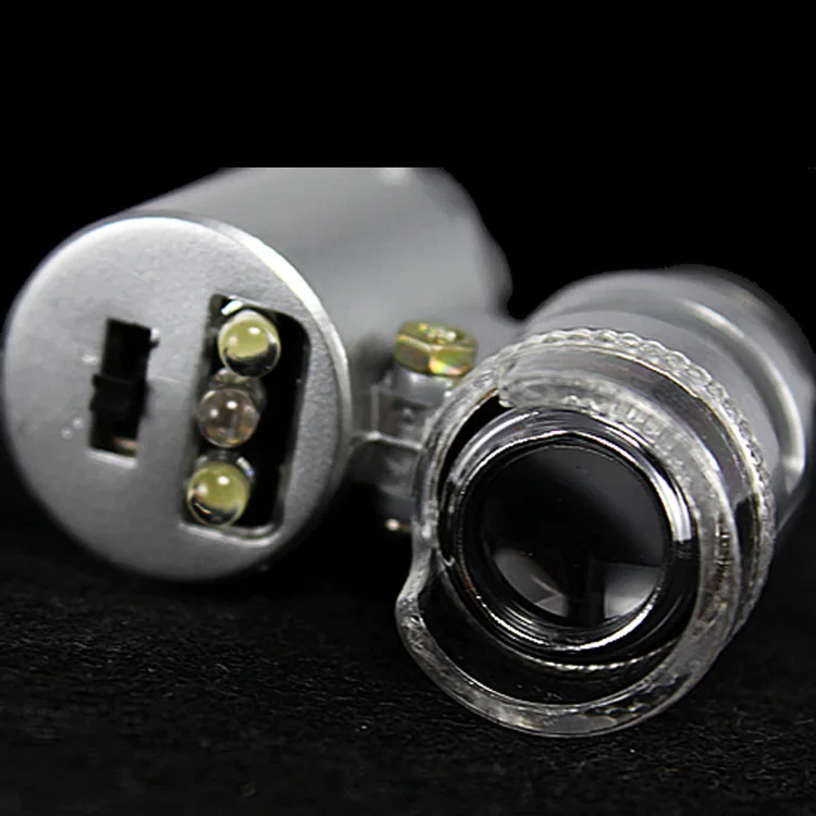 EYESHOT 60x Ручной мини Карманный микроскоп Лупа ювелира со светодиодной подсветкой