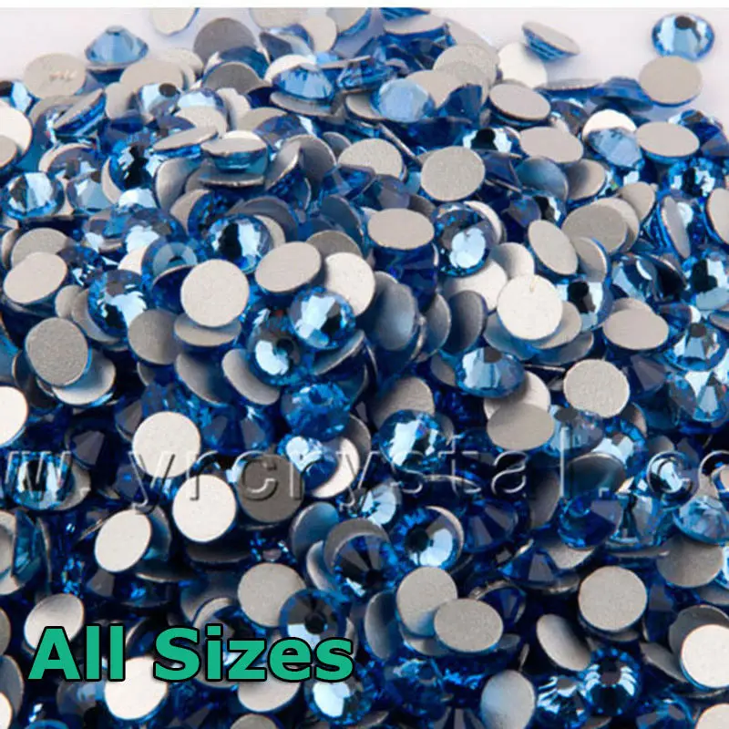 YANRUO 2058NoHF SS20 AB Кристалл Стразы Nail Art Декорация Номера Исправлениях Flatback Стразы Для Платья