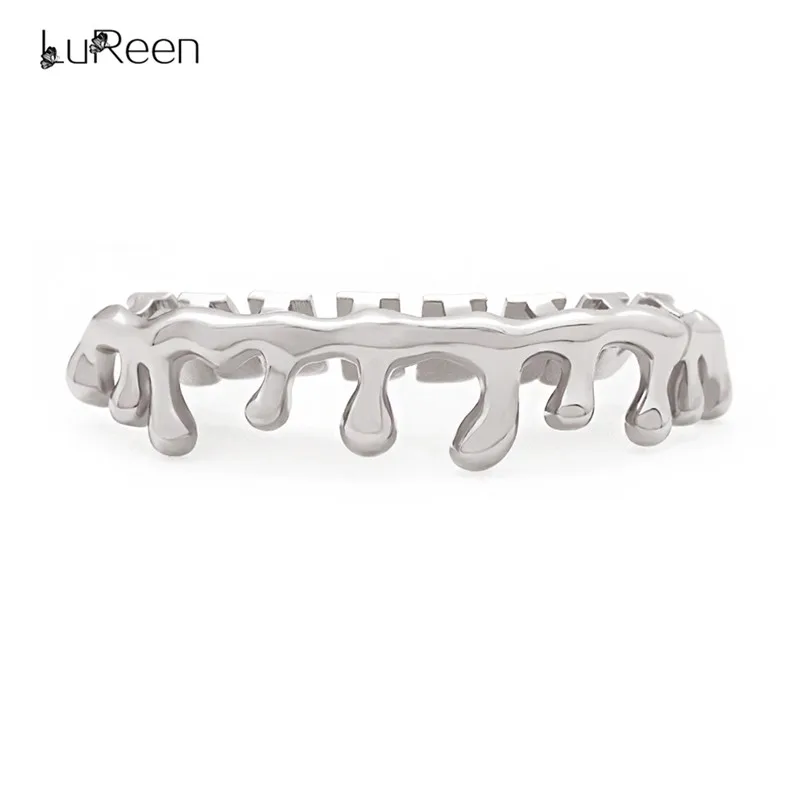 LuReen новые золотые зубные грили 8 зубных капельных грилей для зубов, нижние зубные колпачки для Хэллоуина, ювелирные изделия для тела, вечерние XHYT1103