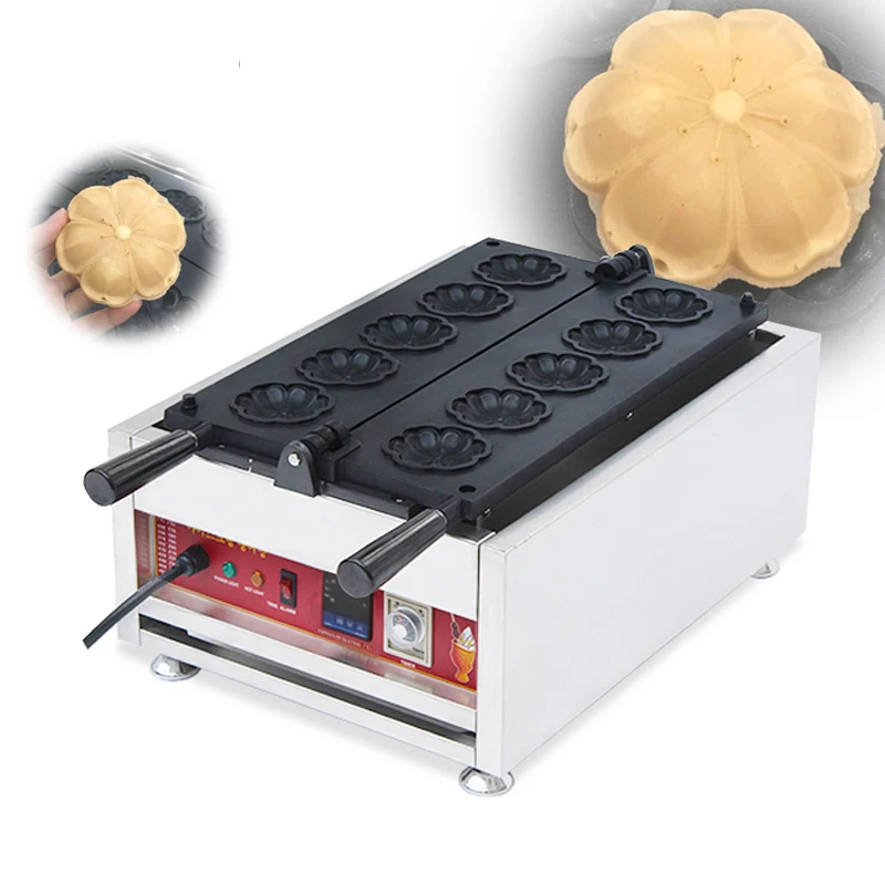 

Cherry Blossoms Shape Waffle Commercial Use Non-stick 110v 220v Electric Taiyaki Baker Machine Maker Iron