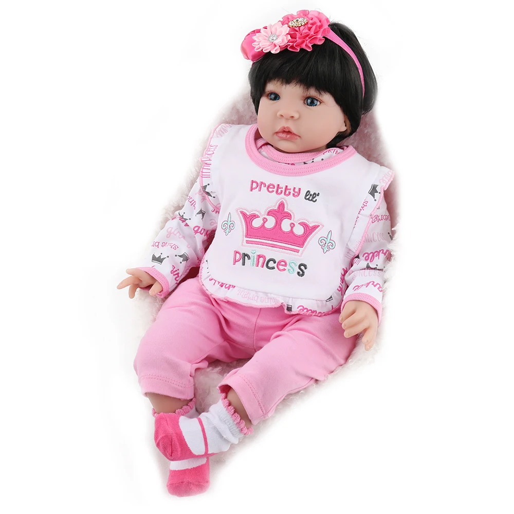 Кукла NPK Baby reborn 50 см кукла принцессы для девочек силиконовая виниловая мягкая