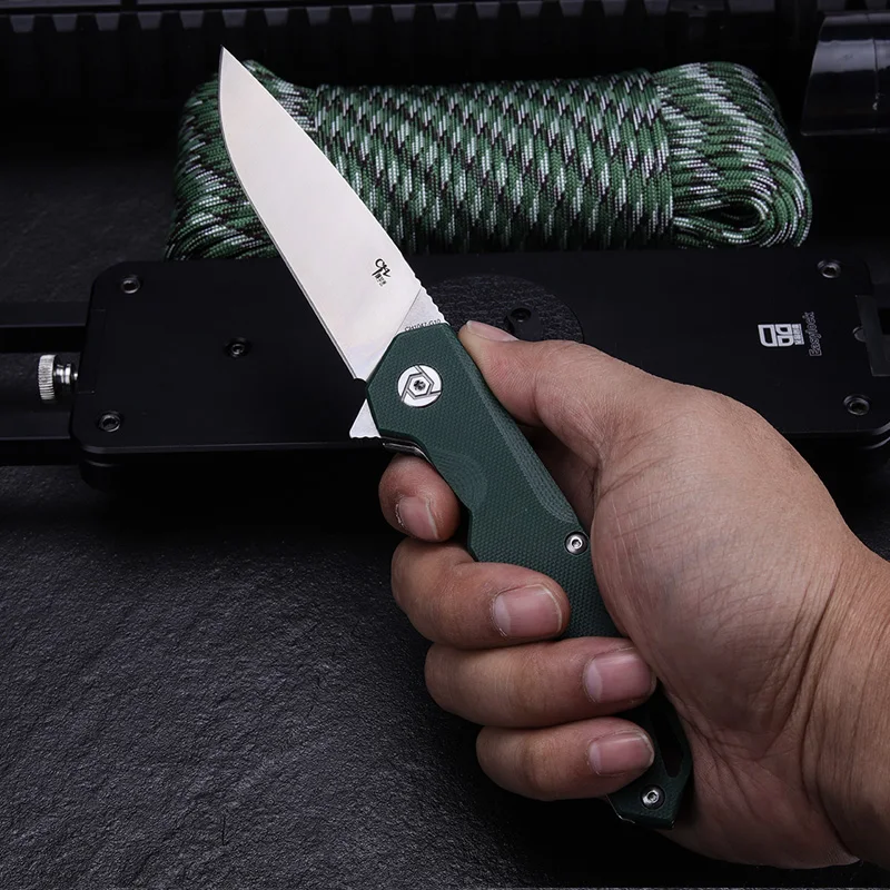 Складной нож 1047 G10 тактический клинок С флиппером лезвие D2 рукоятка для