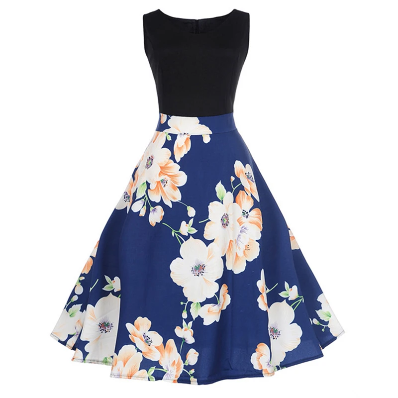 ISHINE 2017 модное винтажное чайное платье с высокой талией летние женские ретро