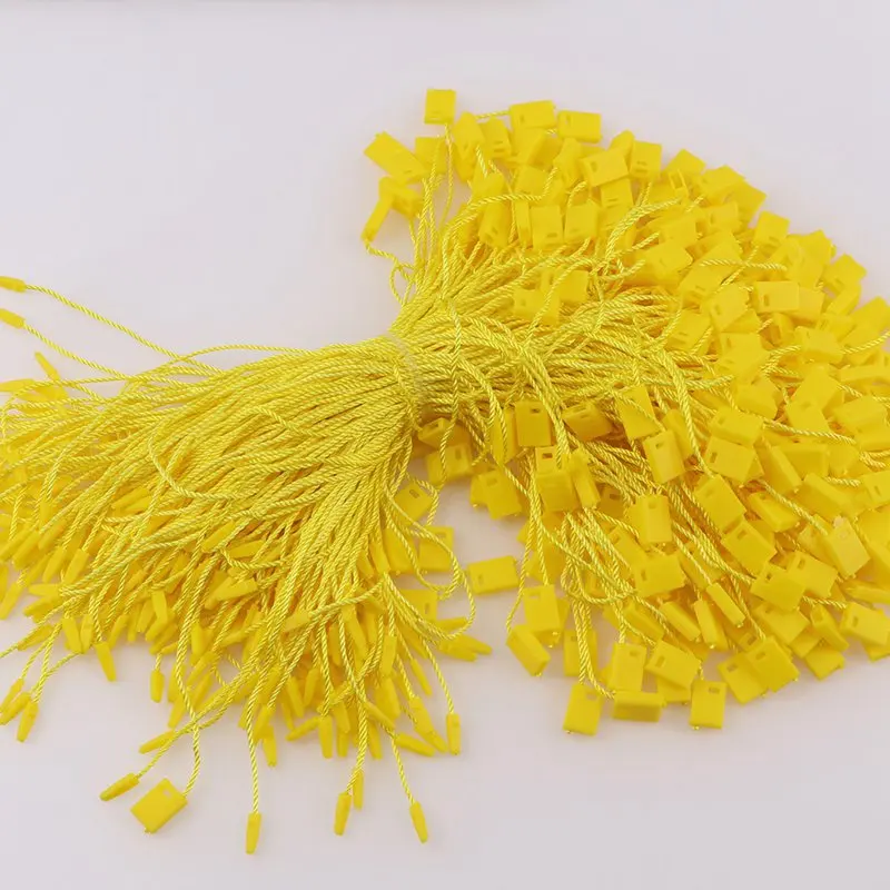 2 Yellow 300 шт., квадратная веревка для одежды, 11 цветов, шнуры из полиэстера, Висячие таблетки для одежды, сумки, бирки, карты, аксессуары для одежды DIY - Цвет: 2 Yellow
