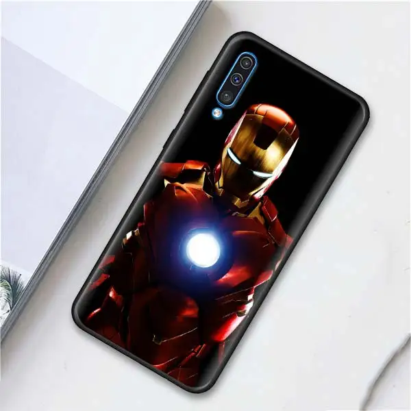 005 Ironman Marvel Мстители Супергерои мягкие чехлы для телефонов samsung Galaxy A6 A7 A8 Plus A9 A10 A20 A30 A40 A50 A70 M30 M20 черный C - Цвет: 005