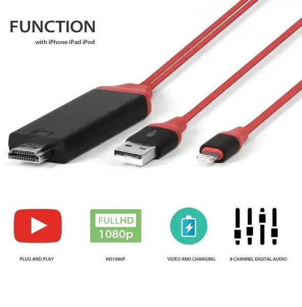 IPhone экран к ТВ HDMI кабель PnP Plug and Play|Мебельные аксессуары| |