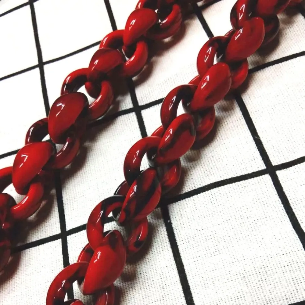 

Top-rated 1.0 Meter Acrylic Necklace Strand Parts Linked Bag Chains Women Jewelry DIY Accessories Glasses Chains Components N077