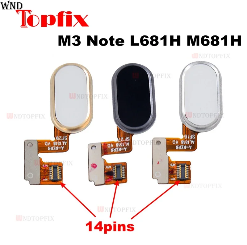 

For Meizu M3 Note Home Button Fingerprint Ribbon Identification Sensor Flex Cable For Meizu M3 Note L681H Home Button