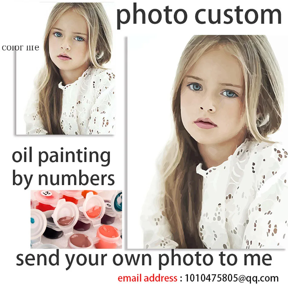 Оформлена фотографии DIY картина по номерам Wall Art акриловые Картины расписанную
