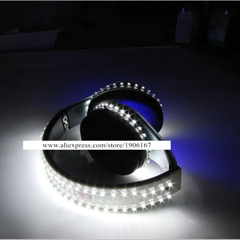 Горячая Распродажа светодиодные светящиеся наушники игровая музыка видео