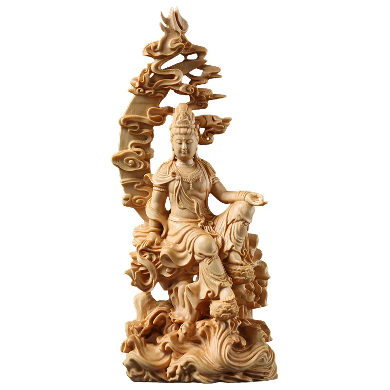 18 см деревянная статуя Будды Guanyin Bouddha в китайском стиле Восточное народное