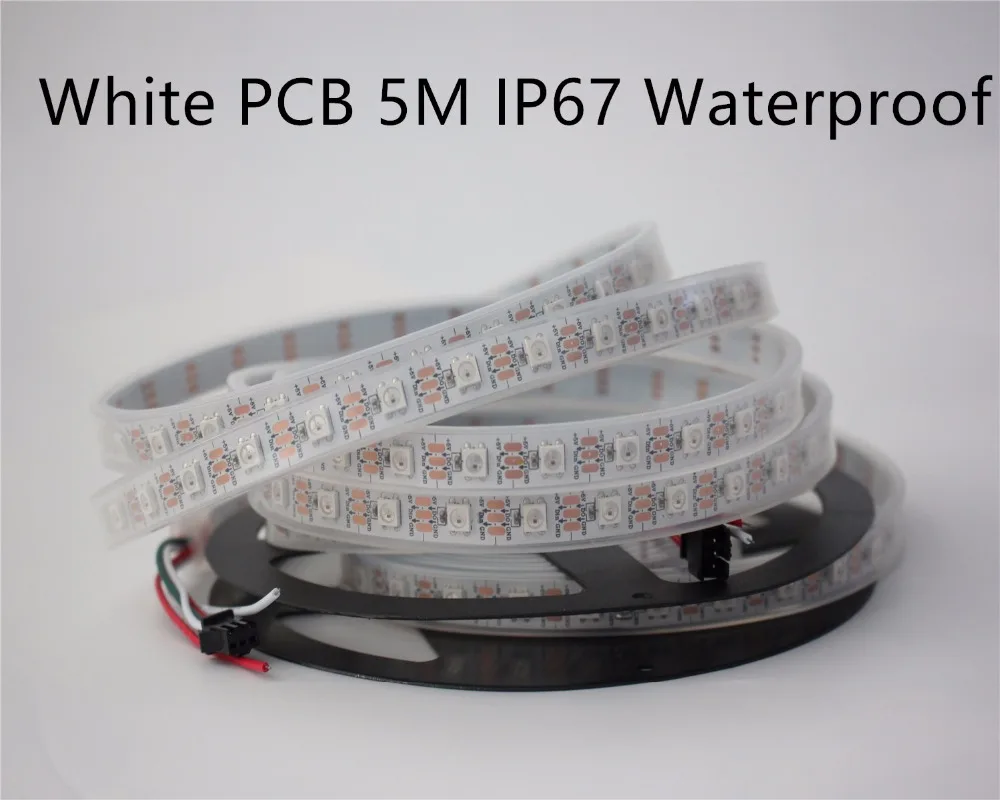 IP20/IP65/IP67 водонепроницаемая светодиодная лента 5 м WS2812B умная Пиксельная 60