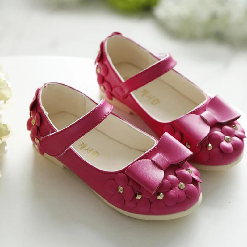 Girls 2019 new children tendon flowers princess shoes bow flat round baby single casual free shipping#1 | Детская одежда и обувь