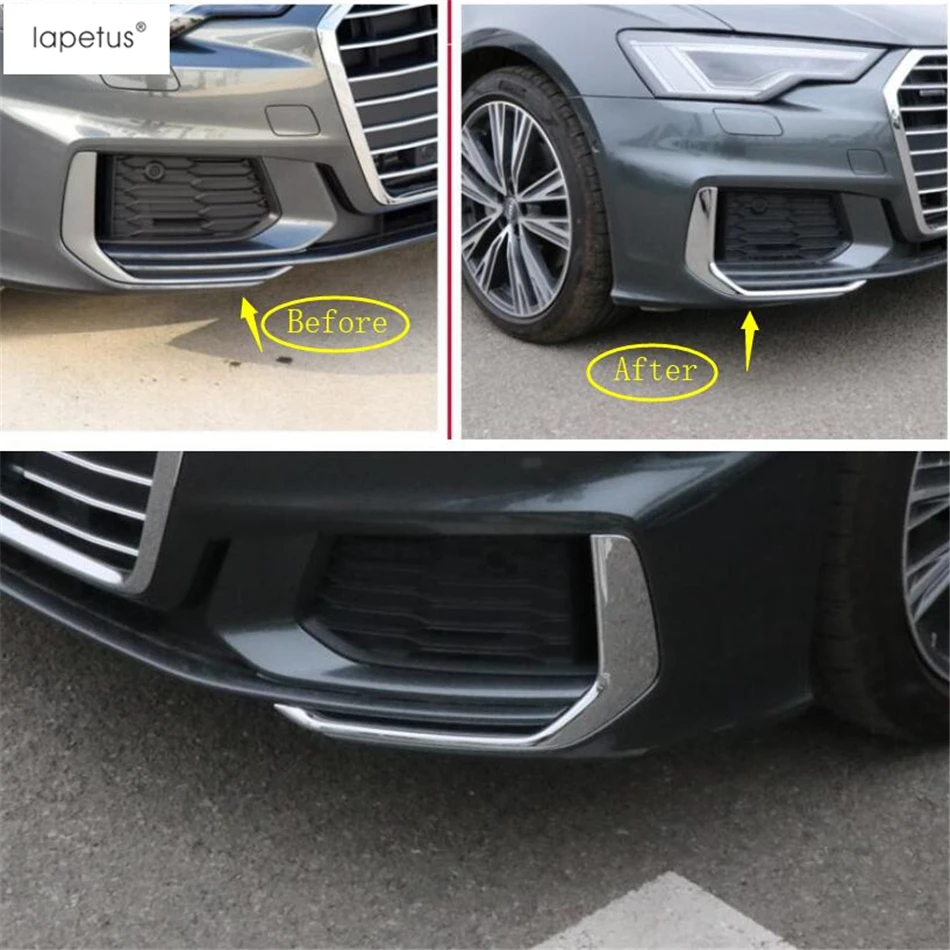 Аксессуары Lapetus подходят для Audi A6 C8 2019 2021 ABS передняя головка Противотуманные фары