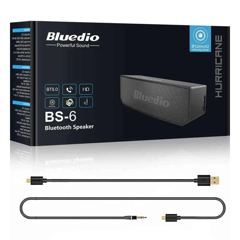 Bluedio BS 6 Беспроводная Bluetooth Колонка портативная мини умная Голосовая Встроенный