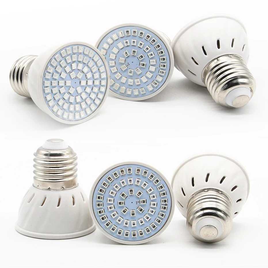 Светодиодная лампа полного спектра для выращивания растений 4 шт. E27 E14 MR16 GU10 110 В 220