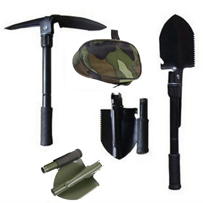 

100% BRAND Military Portable Folding Shovel Survival Spade Trowel Dibble Pick Emergency Garden Camping Outdoor Palaplegable Tool
