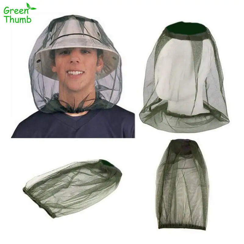 2pcs Anti-mosquito Mosquito Net Cap Insect-proof Fishing Outdoor Hiking Camping Travel Dark Green Gauze Neutral Garden | Дом и сад