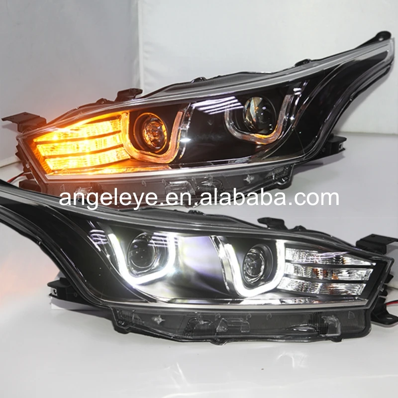 

2014-2015 year For TOYOTA for Yaris U style LED Angel Eyes headlights TLZ