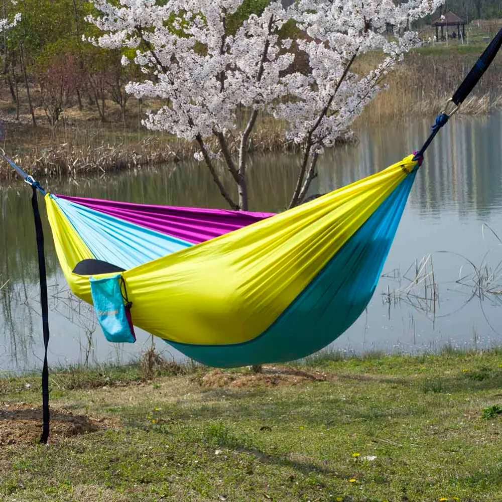 NEW ARRIVAL Outdoor Camping Hammock Portable Backpack Online Sale Indoor Furniture Colorful Hammocks Folding Beach Travel Campus | Мебель