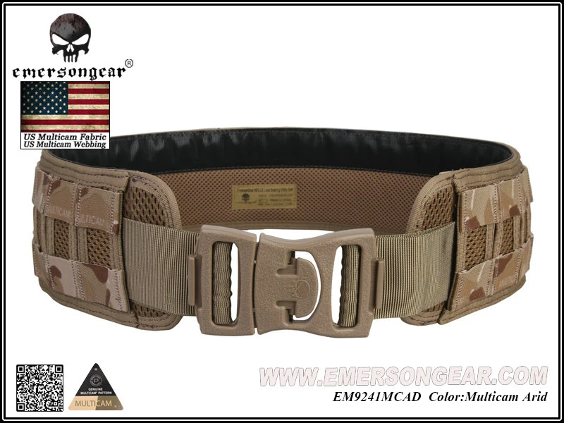 Emersongear мужской охотничий боевой военный пояс Emerson MOLLE несущий тактический ремень EM9241 черный койот мультикам