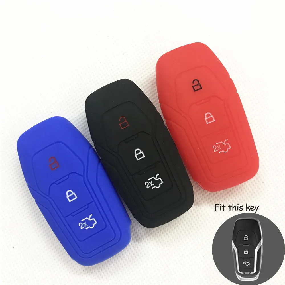 3 кнопки силиконовый автомобиль дистанционного брелок оболочки чехол для Ford F 150