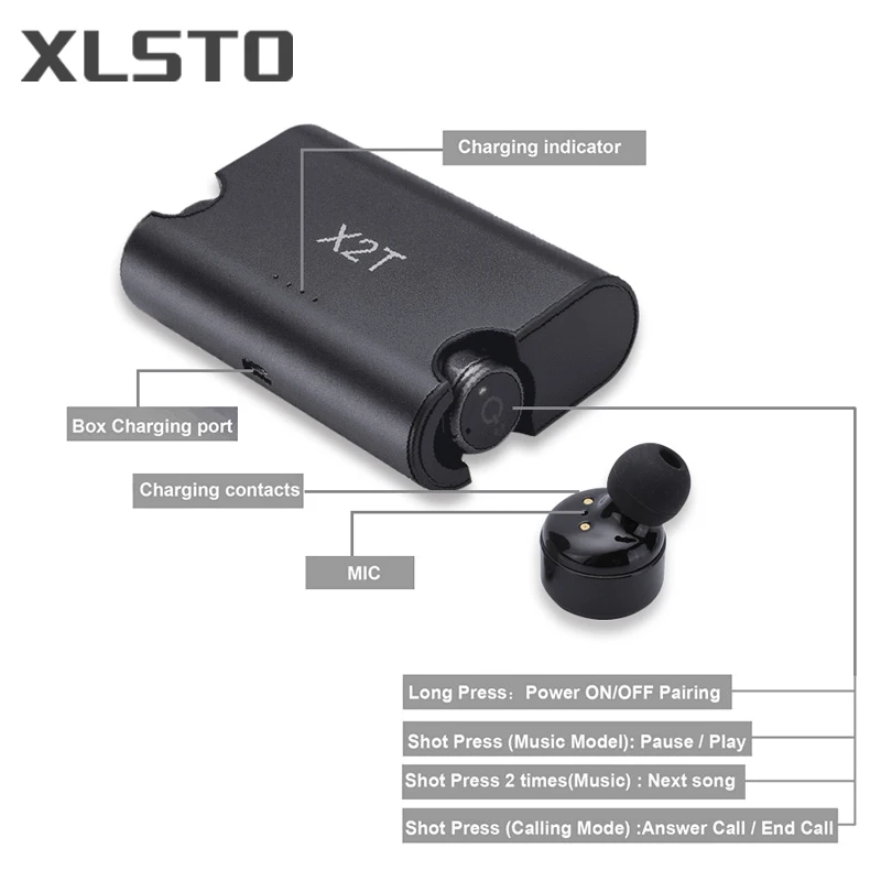 XLSTO X2T беспроводные наушники TWS Bluetooth Наушники Стерео шумоподавление auricolari