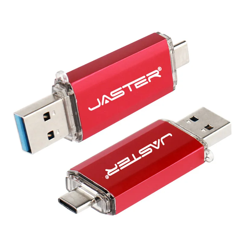JASTER USB 3,0 type-C 3,1 флеш-накопитель 64 Гб 128 Гб металлический USB флеш-накопитель для телефонов Micro USB Flash type C