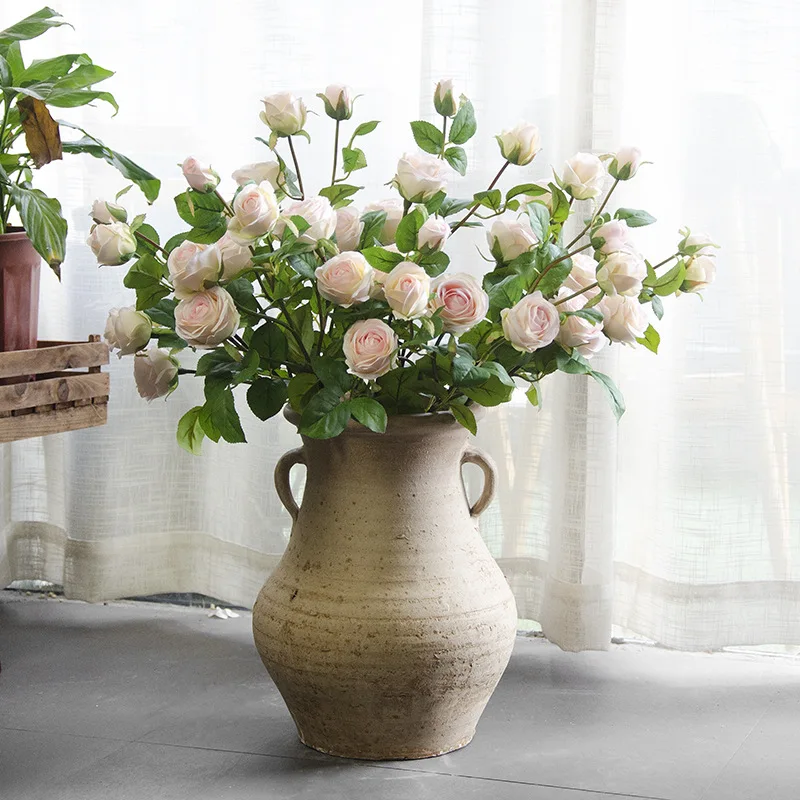 Искусственный шелк 5 цветочных головок Лолита Роза цветочный букет поддельные