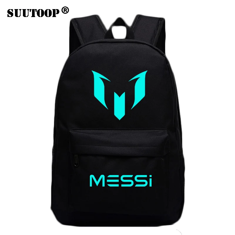 Рюкзак с логотипом Messi, светящийся в темноте, сумка для мужчин, мальчиков, Барселона, девочек, дорожная сумка для подростков, школьная Детская сумка, рюкзак Mochila Bolsas Escolar