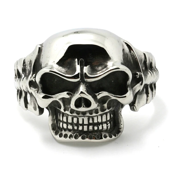 Huge &amp Heavy Mens Boys 316L Stainless Steel Cool Punk Gothic Big Evil Demon Skull Biker Bangle New | Украшения и аксессуары
