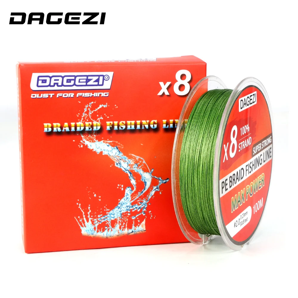 Леска рыболовная плетеная из ПЭ 8 нитей 100 м 10 80lb 6 цветов|fishing line|braided fishing lineline |