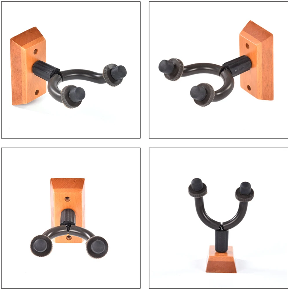 2PCS Hanger Bracket Wood Base Wall Mount Holder Display Guitar Hook For Bass Hanging Electric Acoustic | Спорт и развлечения